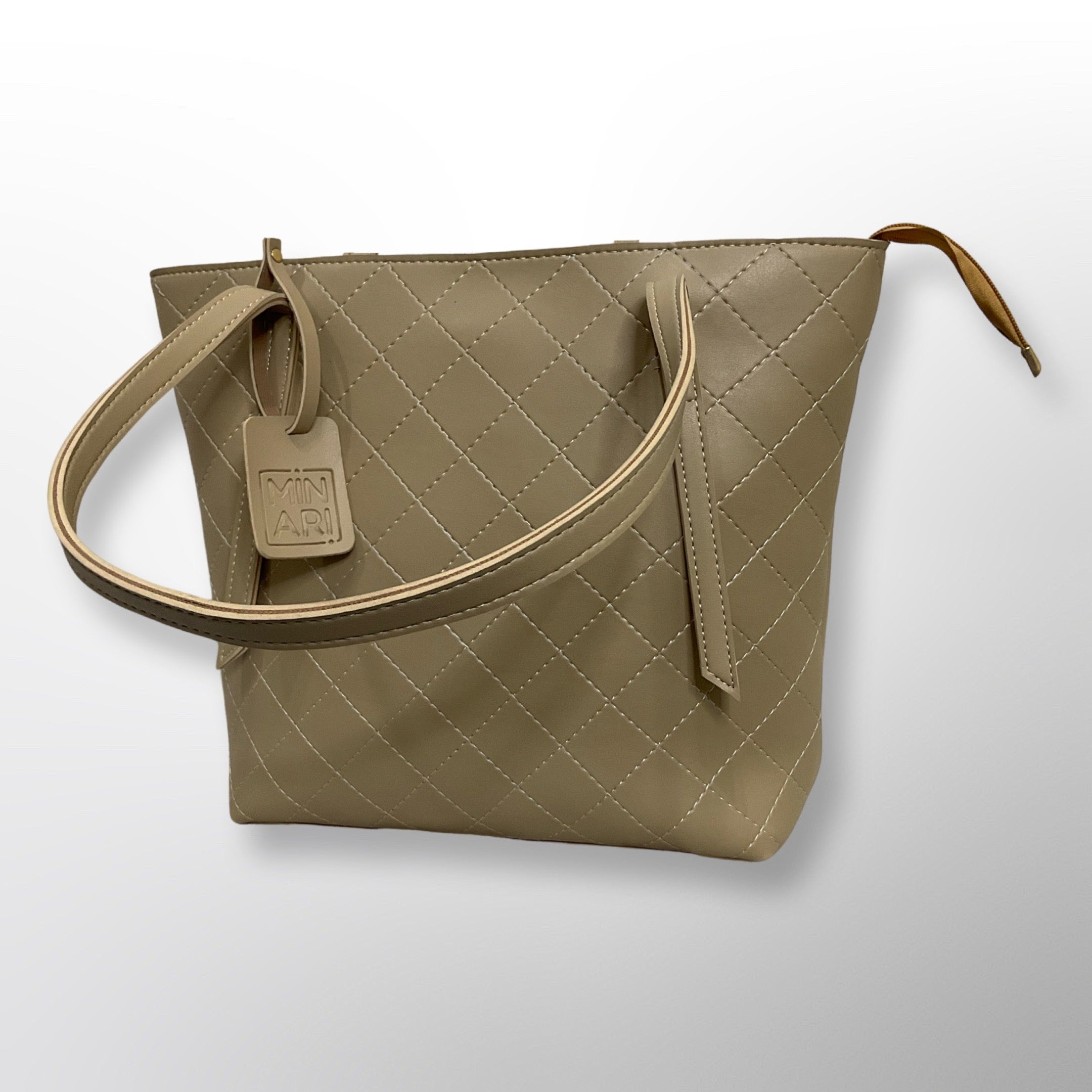 Sofia Beige Shoulder Tote Bag