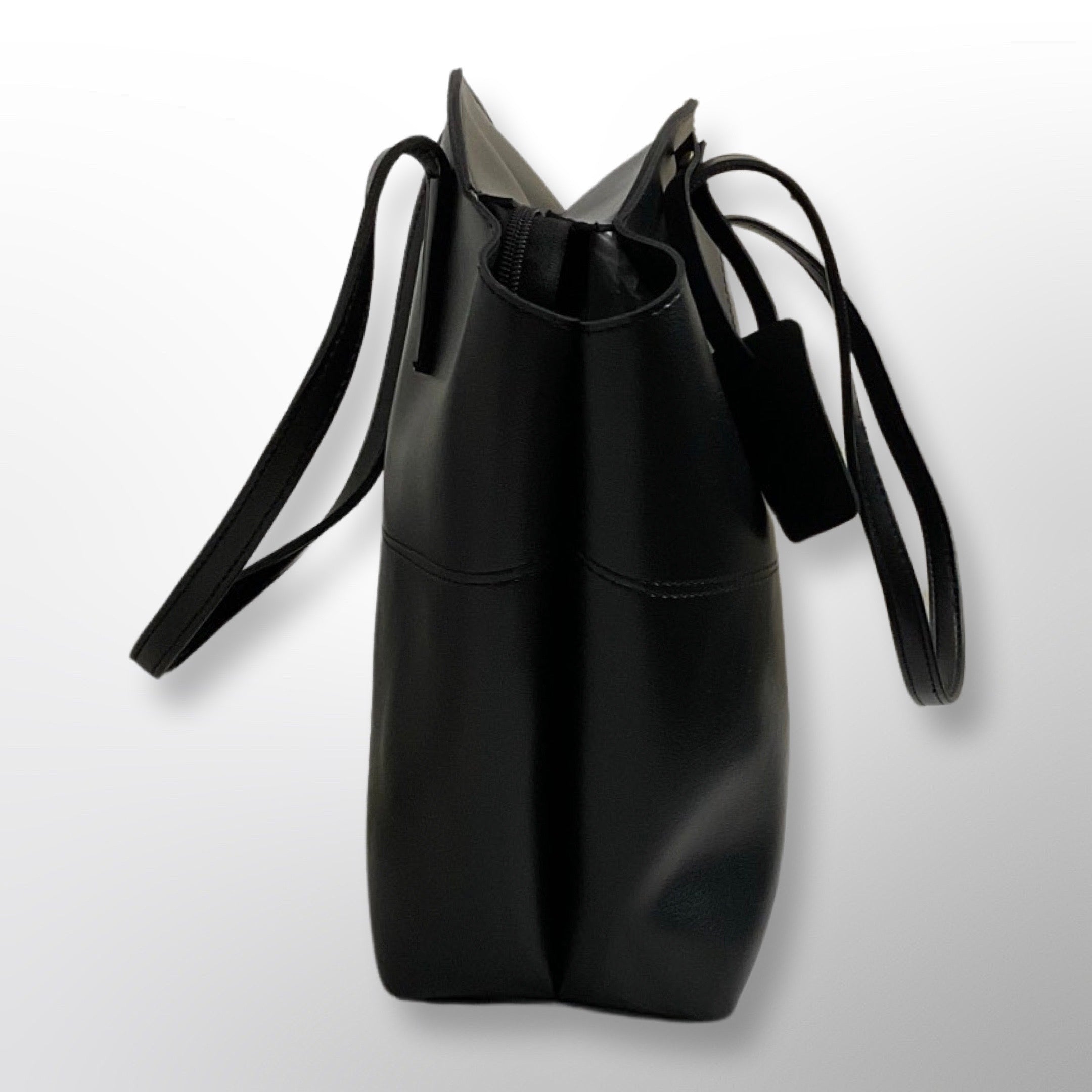 Carly Black Shoulder Tote Bag