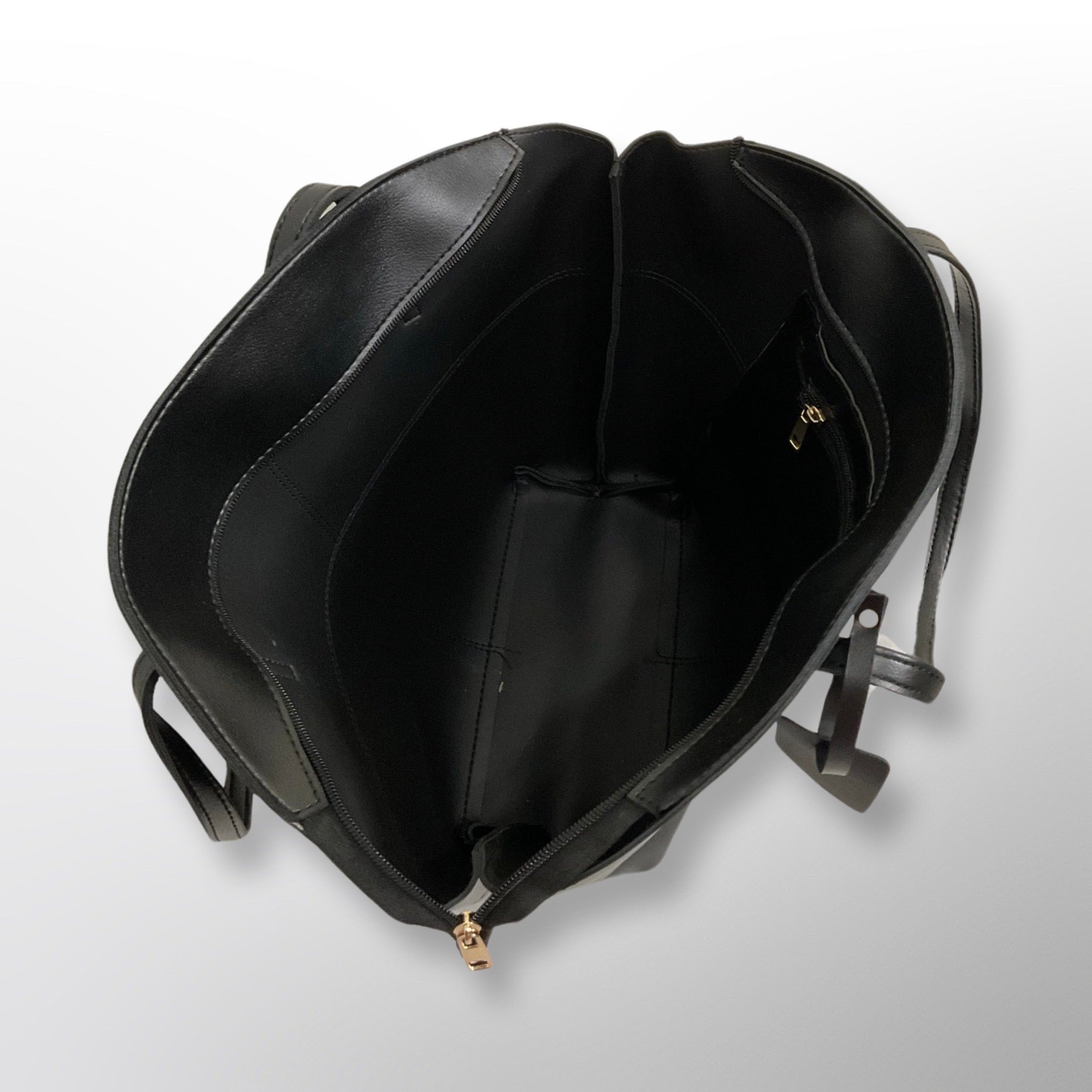 Carly Black Shoulder Tote Bag