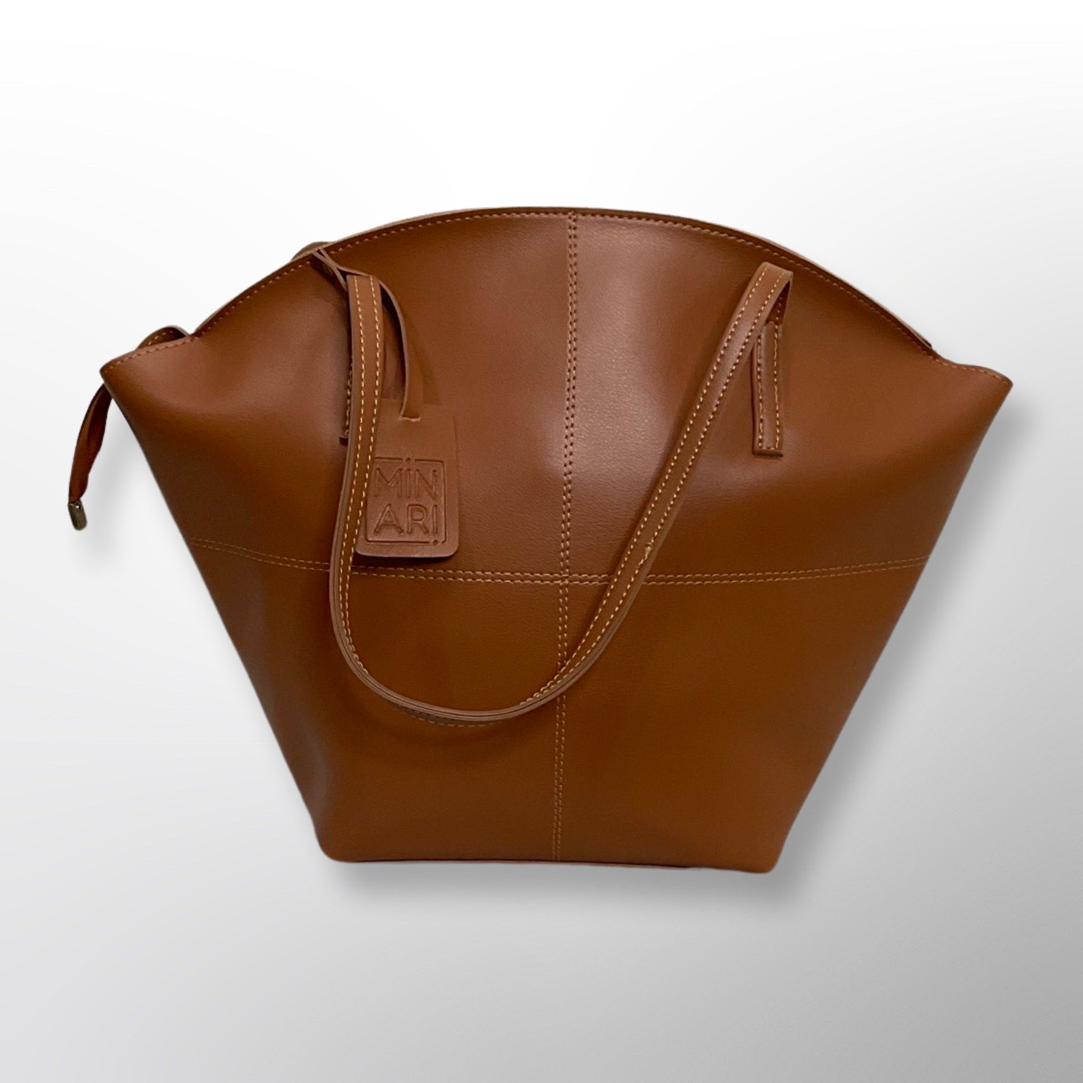 Carly Brown Shoulder Tote Bag