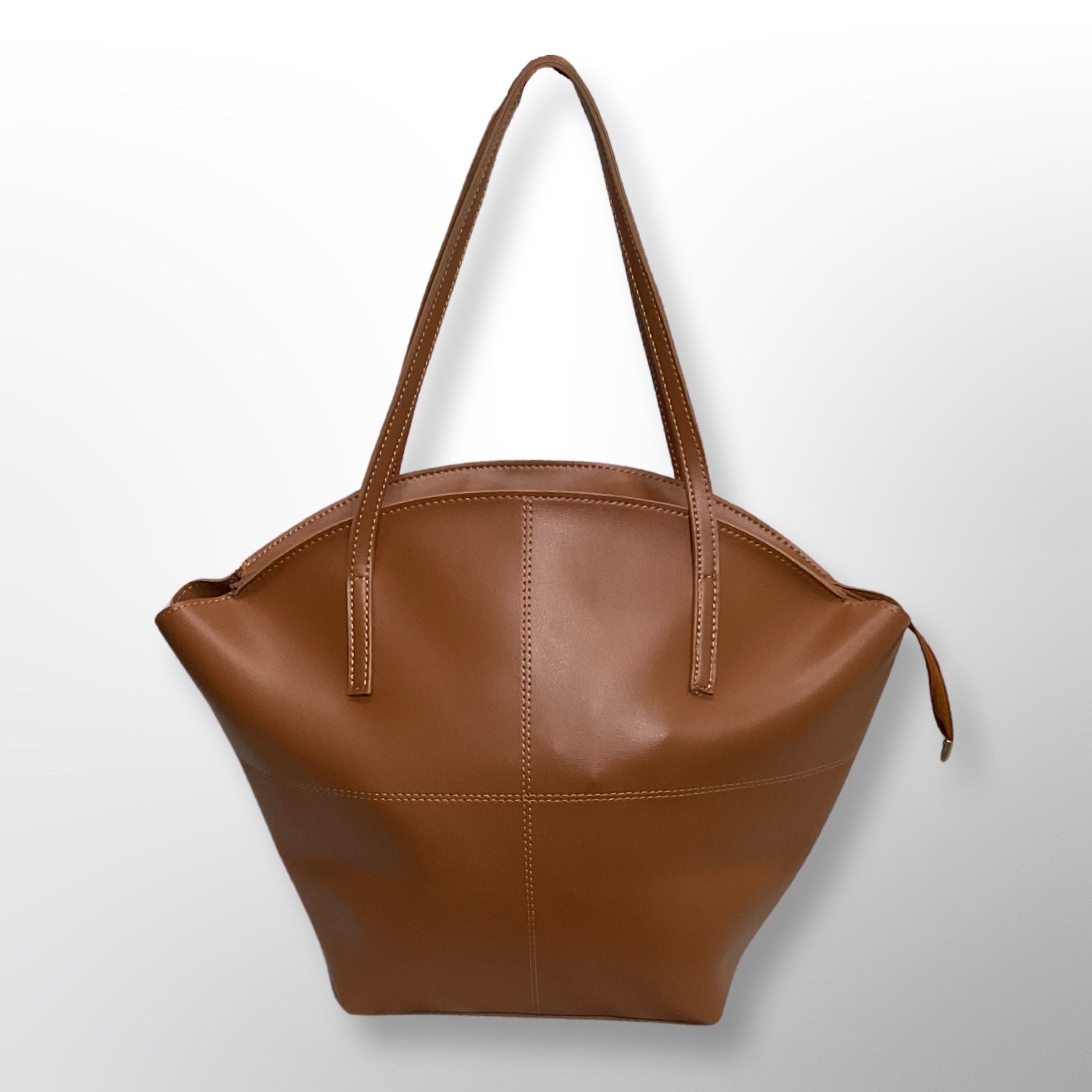 Carly Brown Shoulder Tote Bag