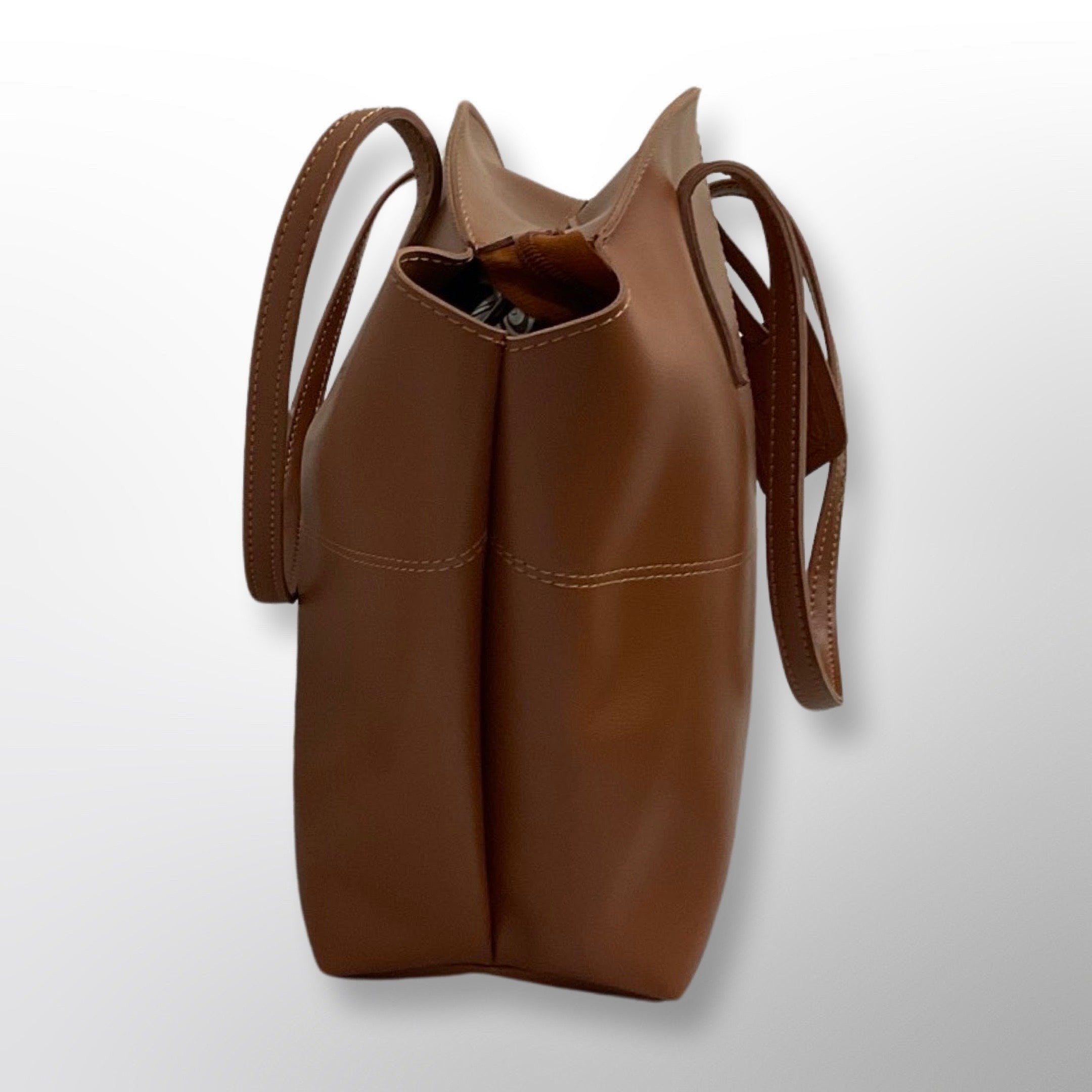 Carly Brown Shoulder Tote Bag