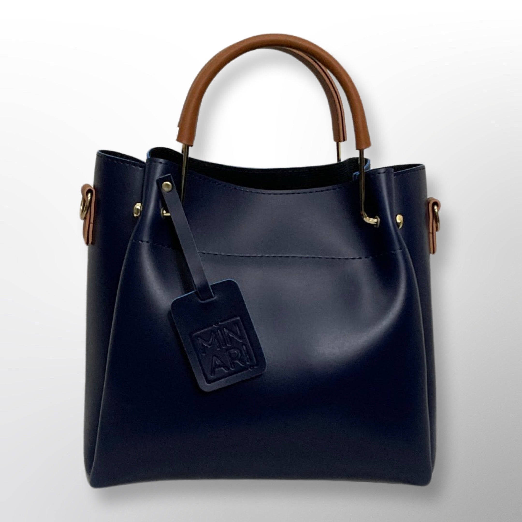 Helen 3 Piece Blue Handbag Set - Top Handle, Shoulder & Wallet