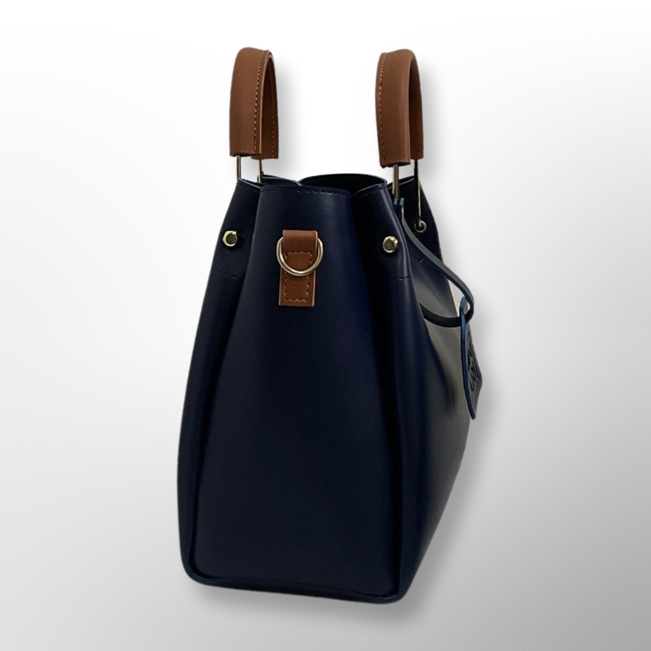 Helen 3 Piece Blue Handbag Set - Top Handle, Shoulder & Wallet