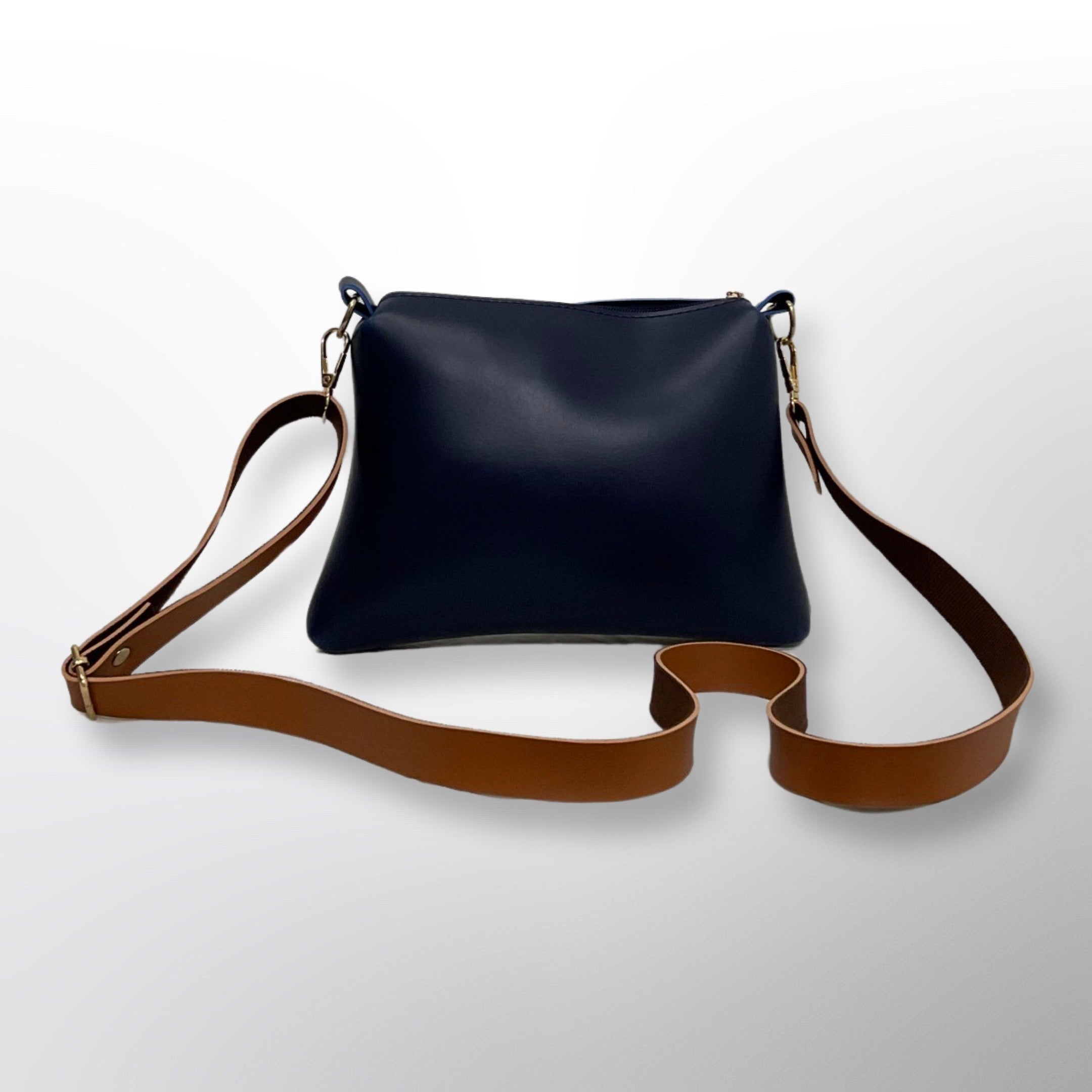 Helen 3 Piece Blue Handbag Set - Top Handle, Shoulder & Wallet