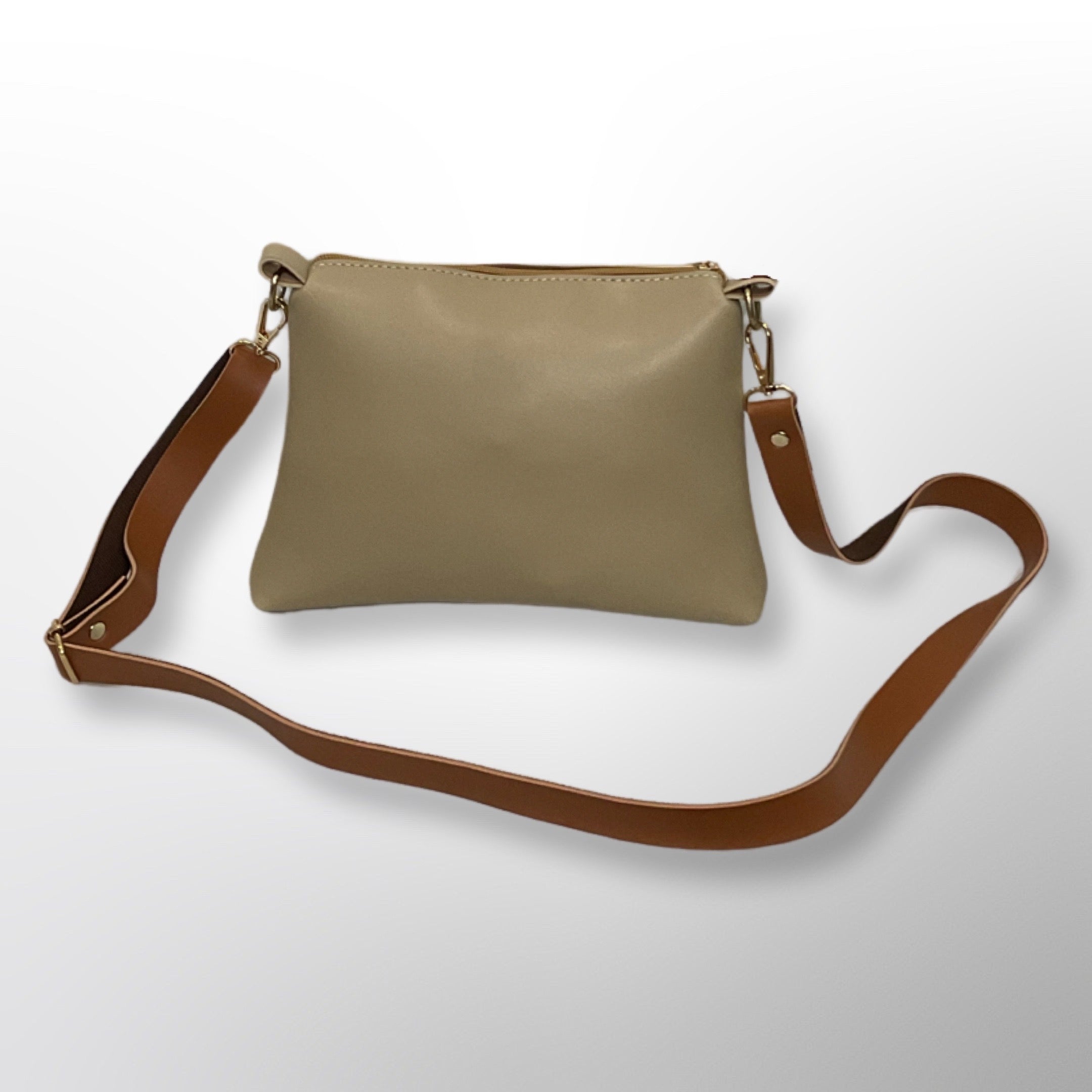 Helen 3 Piece Beige Handbag Set - Top Handle, Shoulder & Wallet