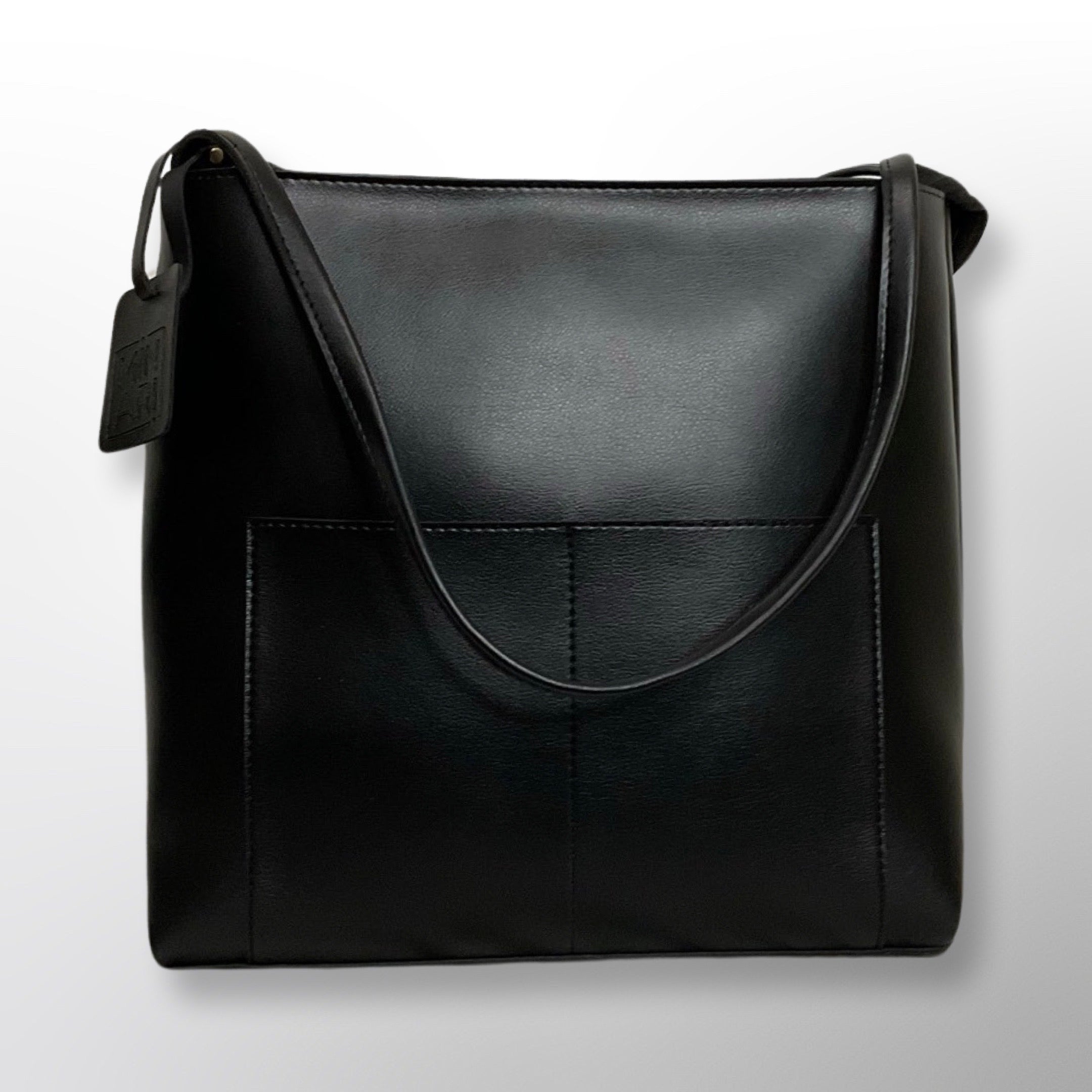 Luna Black Shoulder Tote Bag