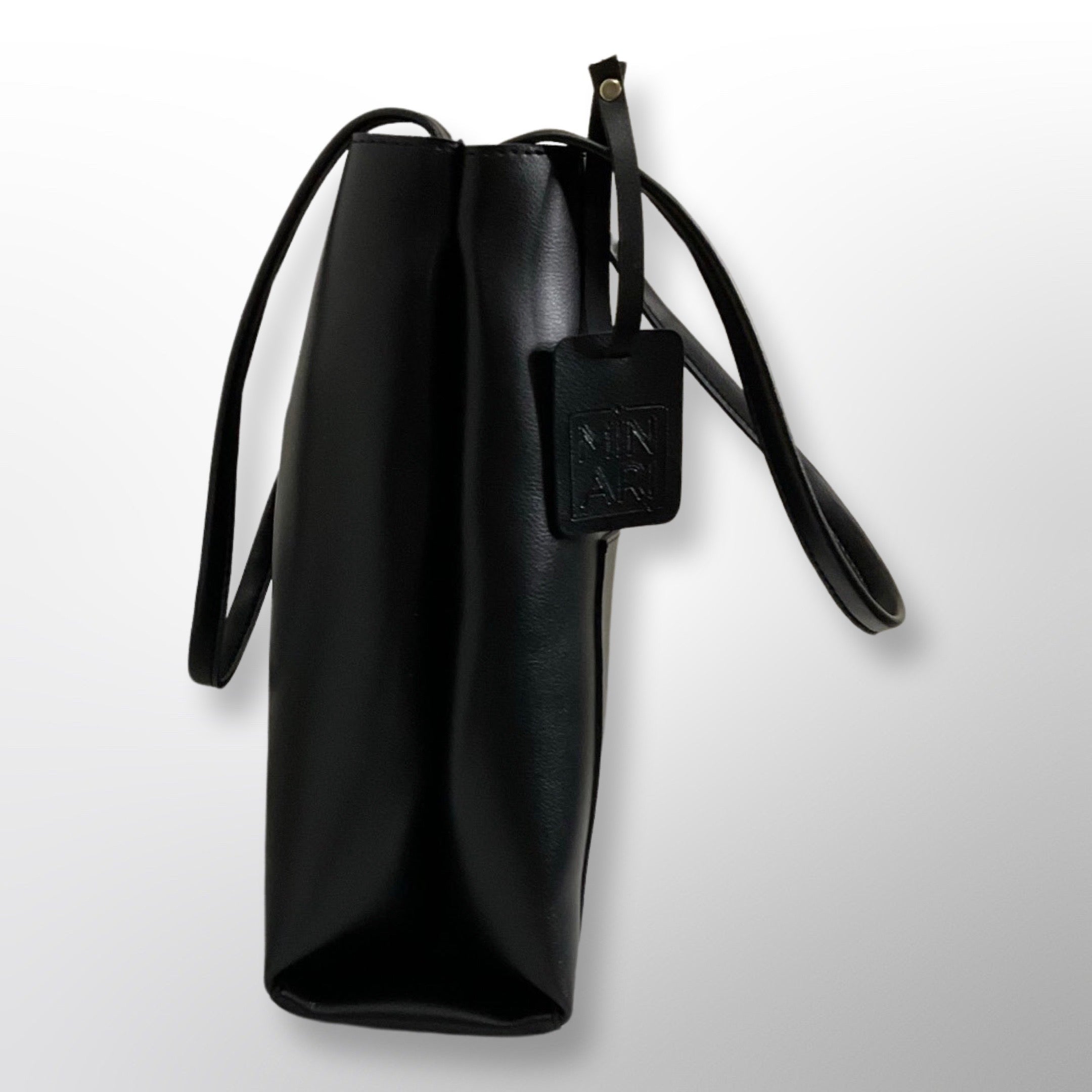 Luna Black Shoulder Tote Bag