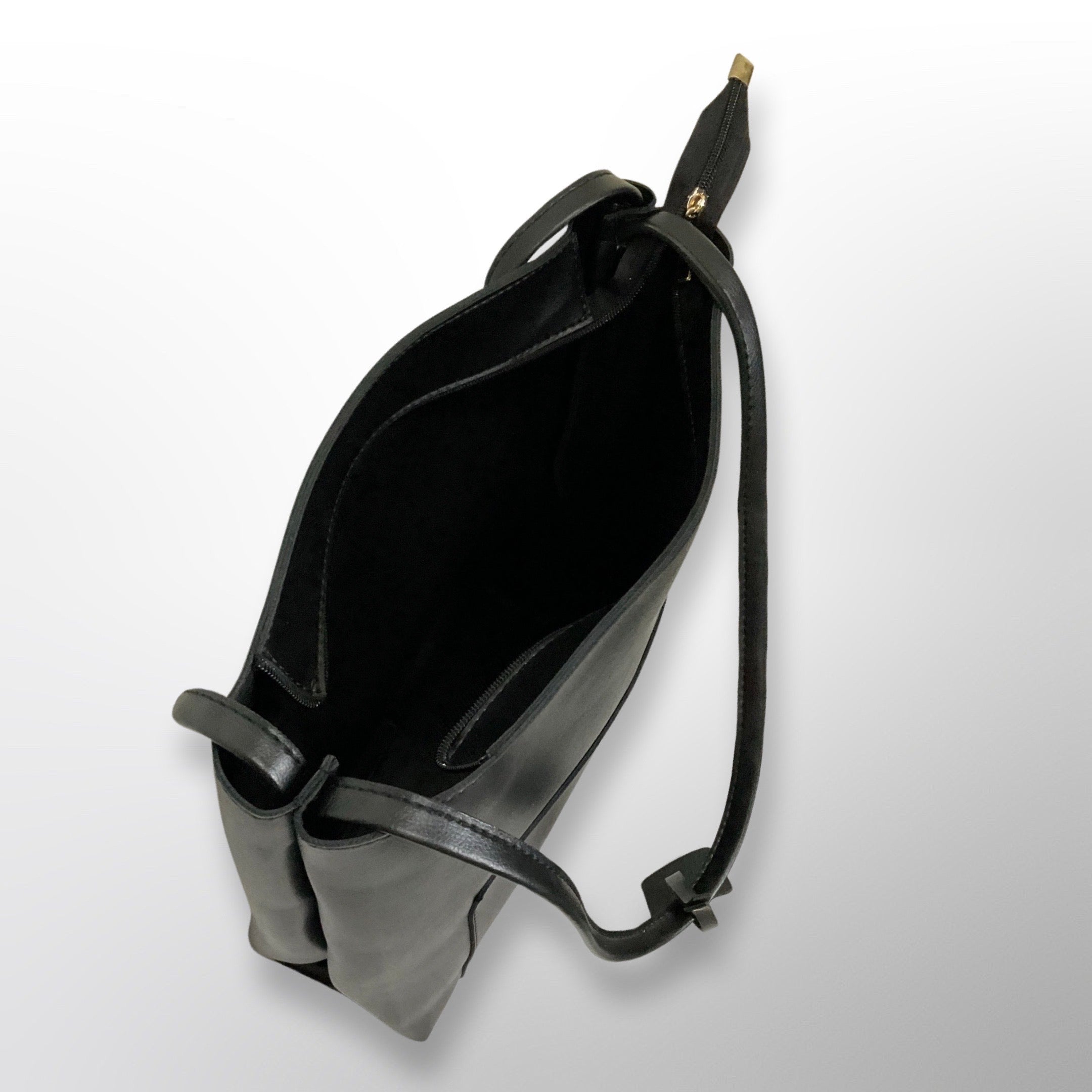 Luna Black Shoulder Tote Bag