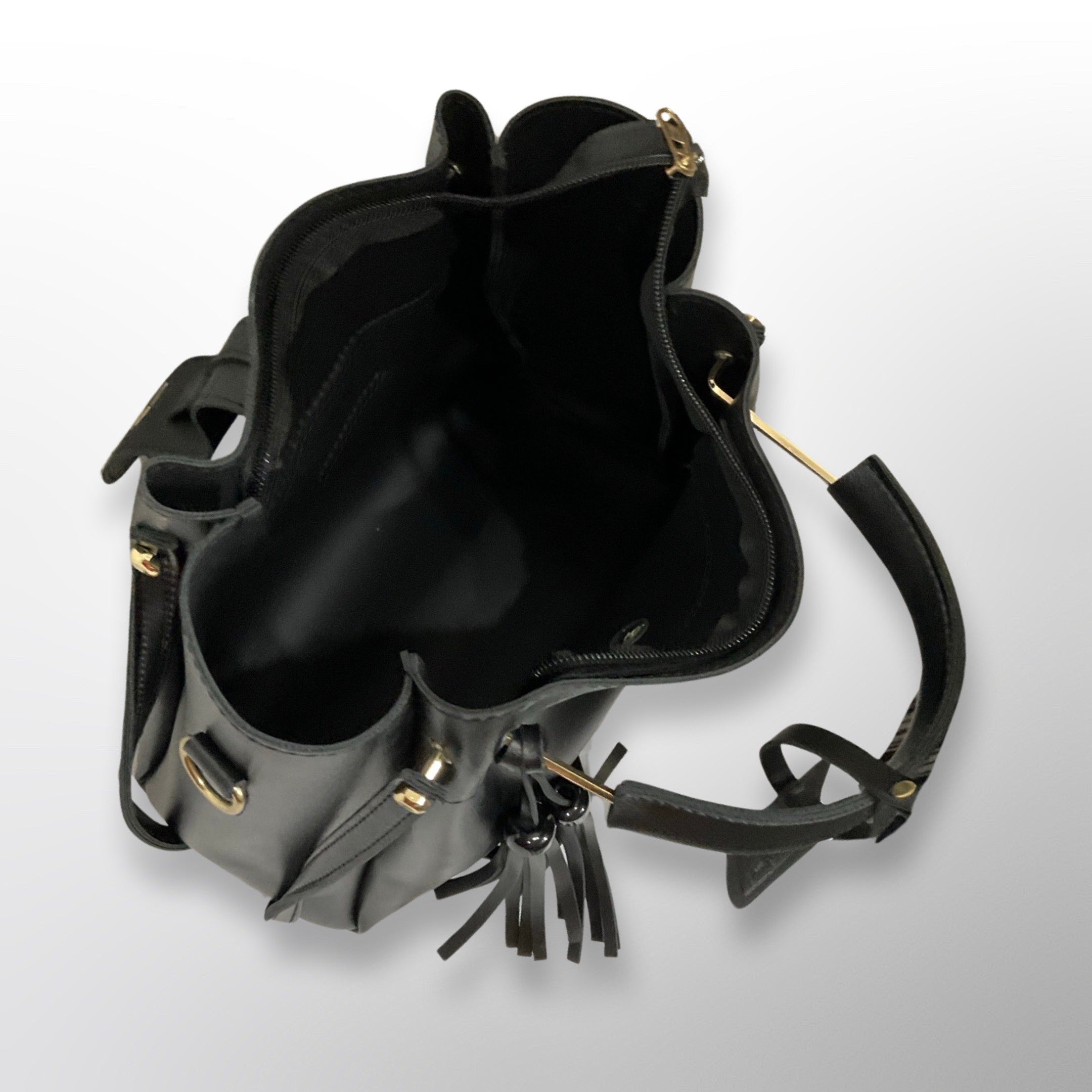 Grace 3 Piece Black Bag Set - Top Handle, Shoulder & Wallet
