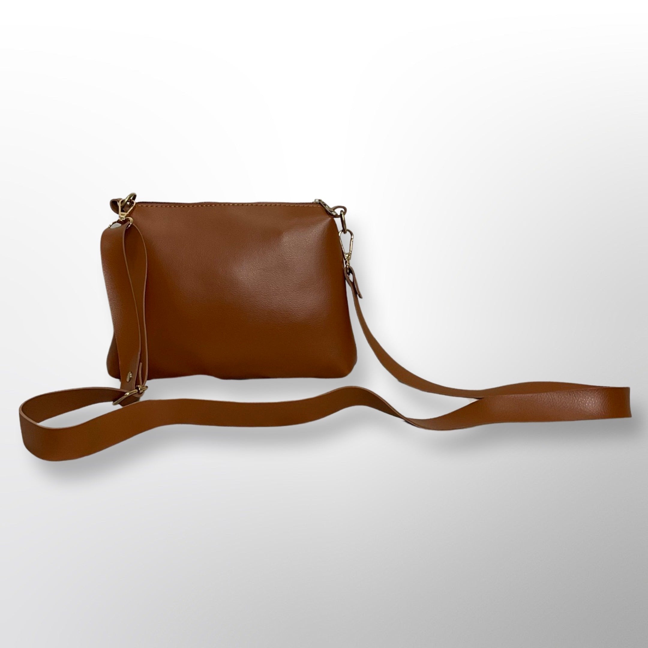 Grace 3 Piece Brown Bag Set - Top Handle, Shoulder & Wallet